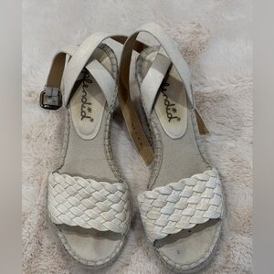 Splendid Espadrilles White Braided Strap Women’s Sandals Size 8